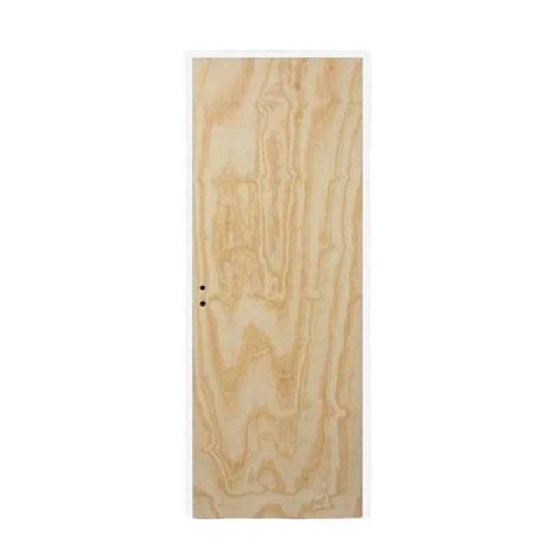 Puerta placa pino - Marco aluminio blanco 80x10 - Piamel (Derecha)