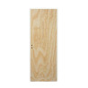 Puerta placa pino - Marco aluminio blanco 80x10 - Piamel (Derecha)