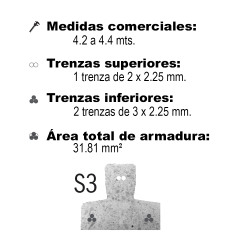 Vigueta pretensado T50 4,40 ml S3