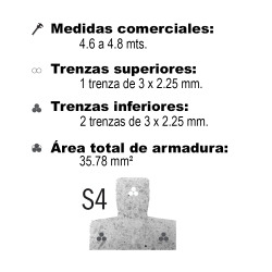 Vigueta pretensado T50 4,80 ml S4