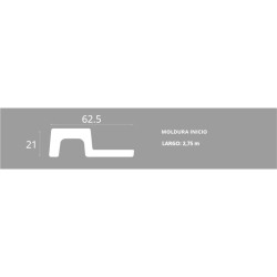 Wall Panels Atrim - Moldura Inicio - Wide - 2.75m - Roble Oscuro