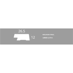 Wall panels Atrim - Moldura final - Slim - 2.75m - Roble Oscuro