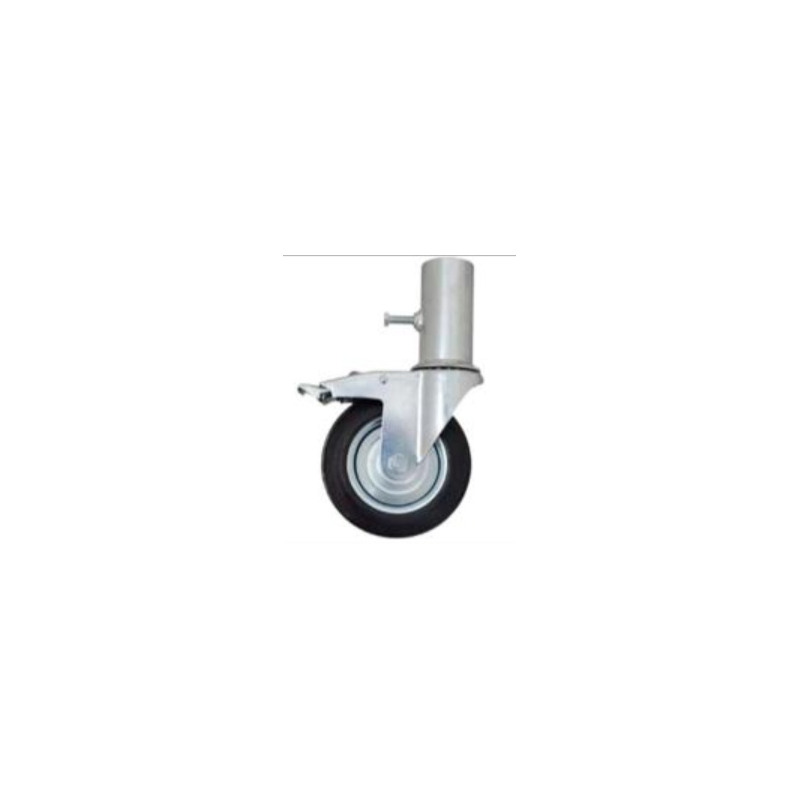 Rueda para andamio 160 mm fundición de goma