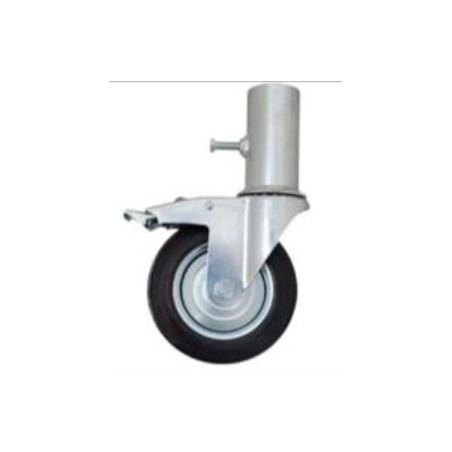 Rueda para andamio 160 mm fundición de goma