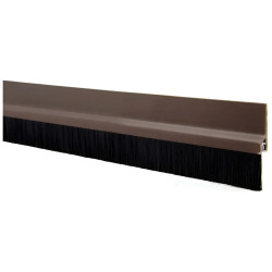 Zocalo para puerta con cepillo poxi band x 1 metro marrón