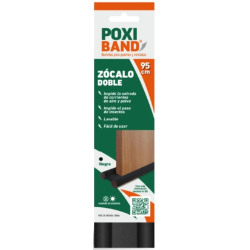 Zocalo para puerta doble poxi band negro 95 cm