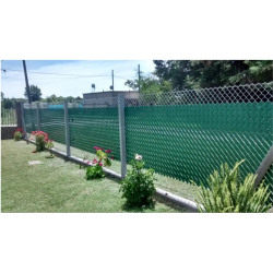 Cinta cubre cerco perimetral verde 5cm ancho x 400mts lineal