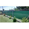 Cinta cubre cerco perimetral verde 5cm ancho x 400mts lineal