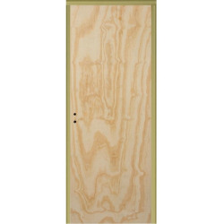 Puerta placa - Marco de chapa 20 - Pino - Derecha - 70x10cm Tabique de yeso - Piamel