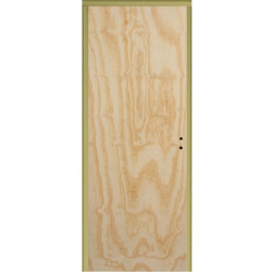 Puerta placa - Marco de chapa 20 - Pino - Izquierda - 70x10cm Tabique de yeso - Piamel