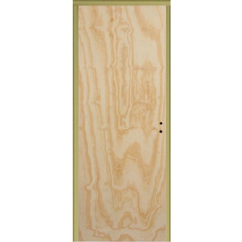 Puerta placa - Marco de chapa 20 - Pino - Izquierda - 70x10cm Tabique de yeso - Piamel