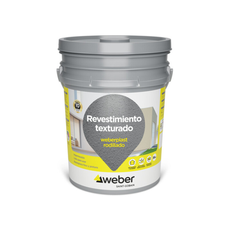 Weber Plast llaneado fino 30Kg Gris Perla