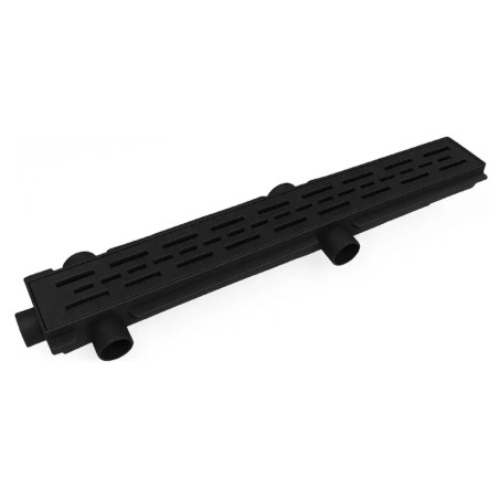 Desague lineal 60 cm con rejilla negro ideal