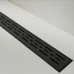 Desague lineal 60 cm con rejilla negro ideal