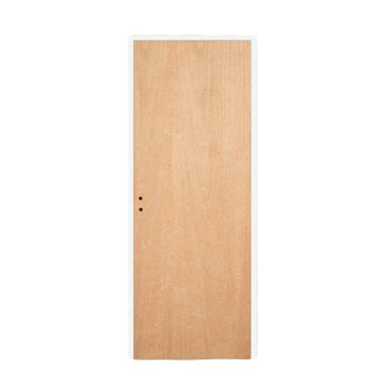 Puerta placa cedro - Marco de aluminio blanco 80x10 - Piamel (Derecha)