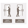 Puerta placa cedro - Marco de aluminio blanco 80x10 - Piamel (Derecha)