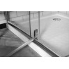 Mampara Gorena 1fijo/1abrir - Cristal traslúcido Perfil Cromo 140x185 -Malta