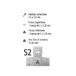 Vigueta pretensado 3,80 ml S2