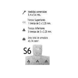 Vigueta pretensado 5,40 ml S6
