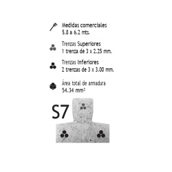 Vigueta pretensado 5,80 ml S7
