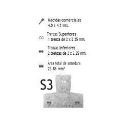 Vigueta pretensado 4,00 ml S3
