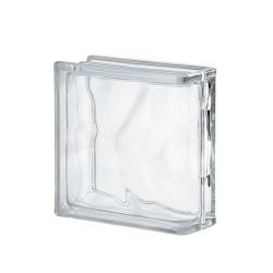Ladrillo Vidrio Nube Terminal lineal incoloro 19x19x8cm