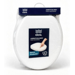 Asiento de inodoro universal acolchada blanco - ideal
