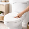 Asiento de inodoro universal acolchada blanco - ideal
