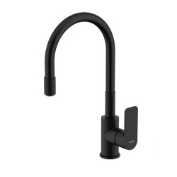 Grifería Vasser Agatha small monocomando cocina mesada negra