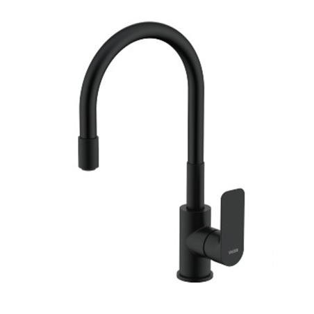 Grifería Vasser Agatha small monocomando cocina mesada negra