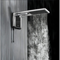 Ducha Eléctrica Lorenzetti Acqua Storm Electrónica Black/Cromo 6800 W