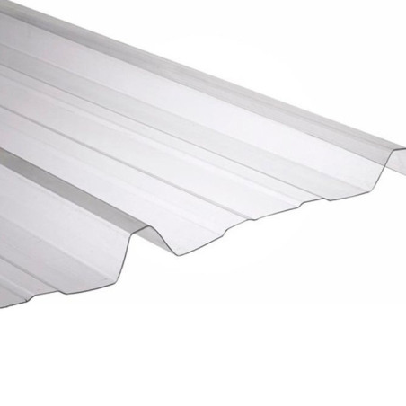 Policarbonato trapezoidal T101 cristal - Espesor: 0,8mm - 1,10X3,00m
