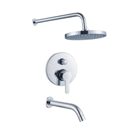 Grifería LV42 Vasser Monocomando bañera embutir con transferencia Cromo