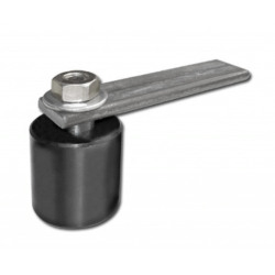 Rodillo de nylon montado en una planchuela para soldar o empotrar. n°106