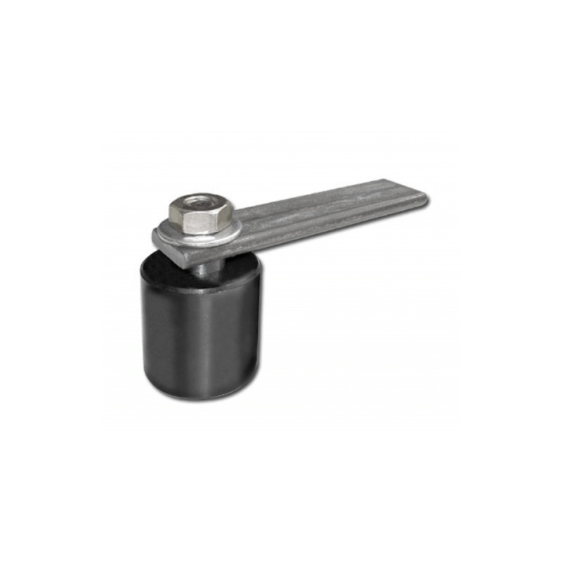Rodillo de nylon montado en una planchuela para soldar o empotrar. n°106