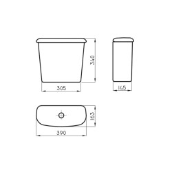 Depósito Colgar Ferrum Andina 6 Lts Descarga simple DAS6CE