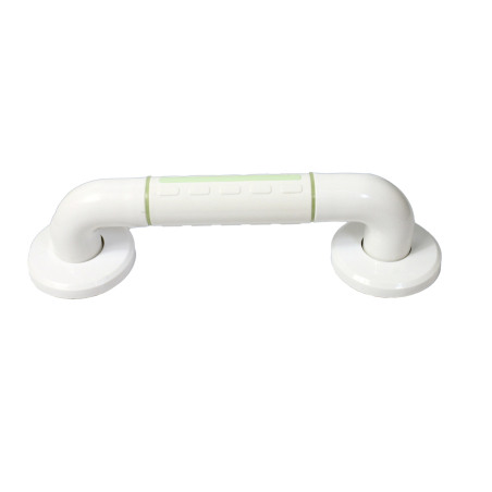 Barral recto 40cm blanco con cubre tornillo - Superficie antideslizante