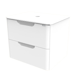 Vanitory de colgar Unique Schneider - 2 Cajones Blanco 60cm - Sin tapa