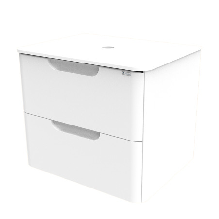 Vanitory de colgar Unique Schneider - 2 Cajones Blanco 60cm - Sin tapa