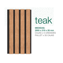 Wall panel exterior Teak black 26x219x2900mm