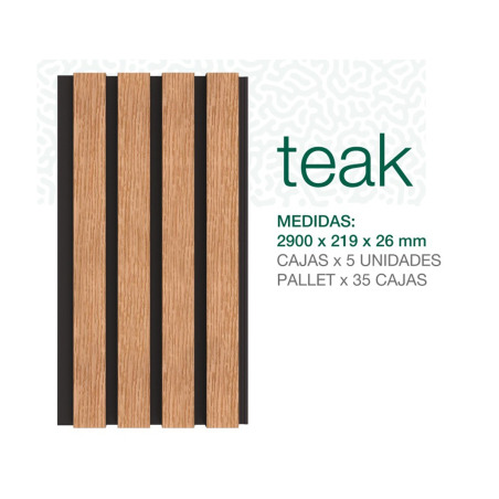 Wall panel exterior Teak black 26x219x2900mm