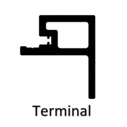 Wall panel exterior terminal Teak 49,5x49,5x2900mm