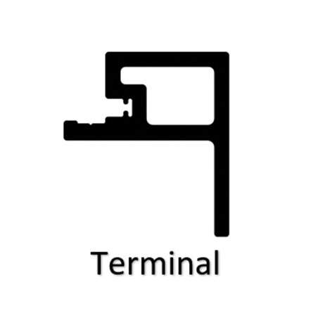 Wall panel exterior terminal Teak 49,5x49,5x2900mm