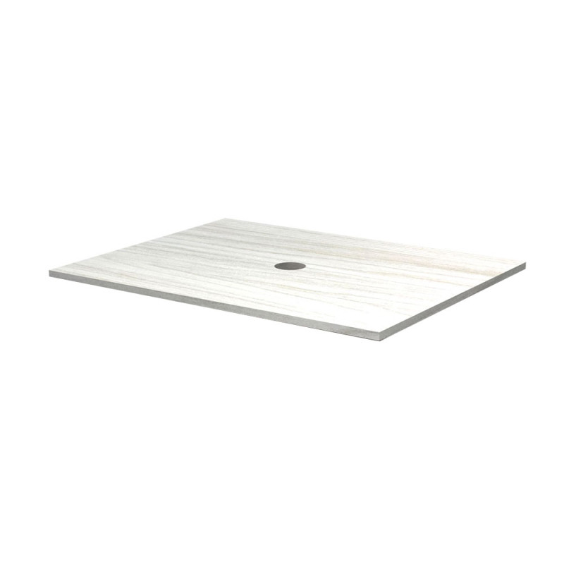 Tapa PVC Schneider Zetta Ártico 60cm - 1 Agujero Derecha