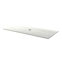 Tapa PVC Schneider Zetta Ártico 80cm - 1 Agujero Derecha
