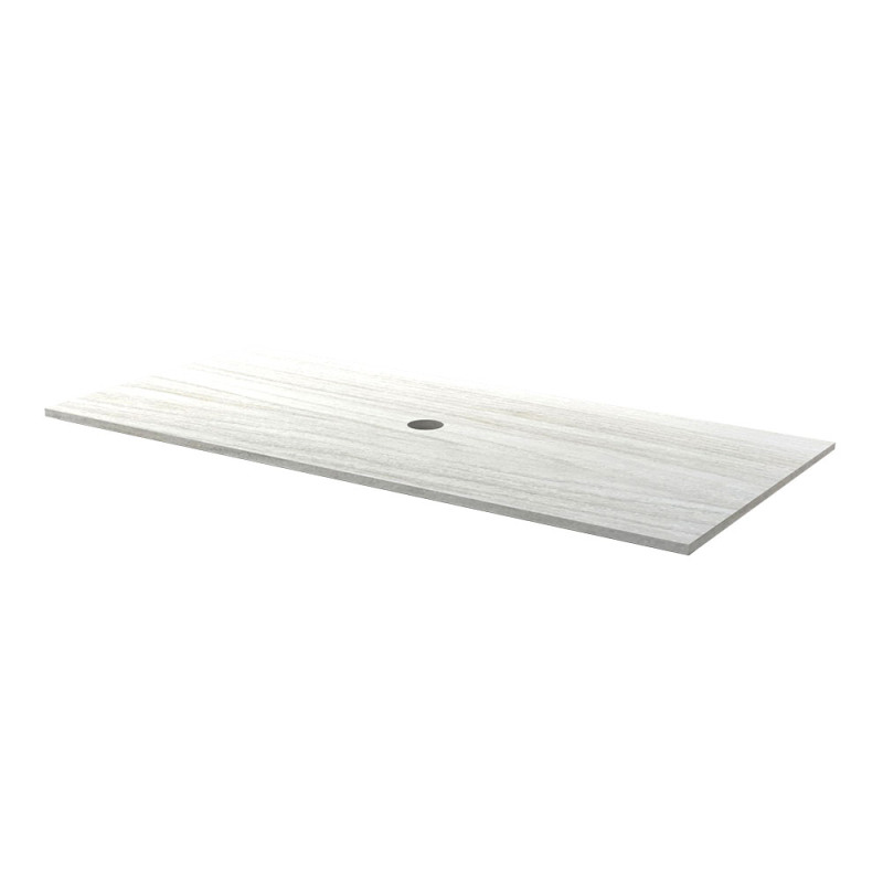 Tapa PVC Schneider Zetta Ártico 80cm - 1 Agujero Derecha