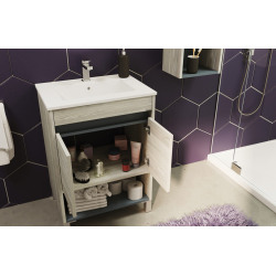 Vanitory Nivor Schneider 60cm - Pietra - Sin mesada