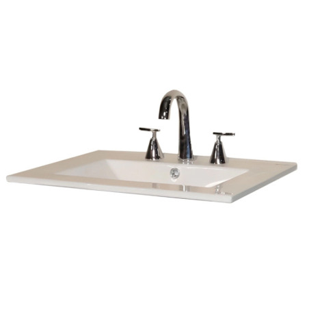 Mesada Campi 70cm - Loza - Recta - 3 orificios