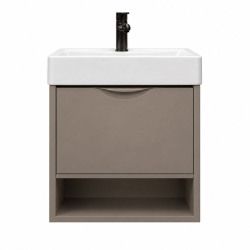 Vanitory Campi House Aéreo Capuchino 50cm con mesada de 1 Agujero