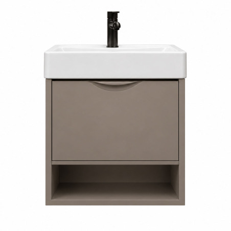 Vanitory Campi House Aéreo Capuchino 50cm con mesada de 1 Agujero